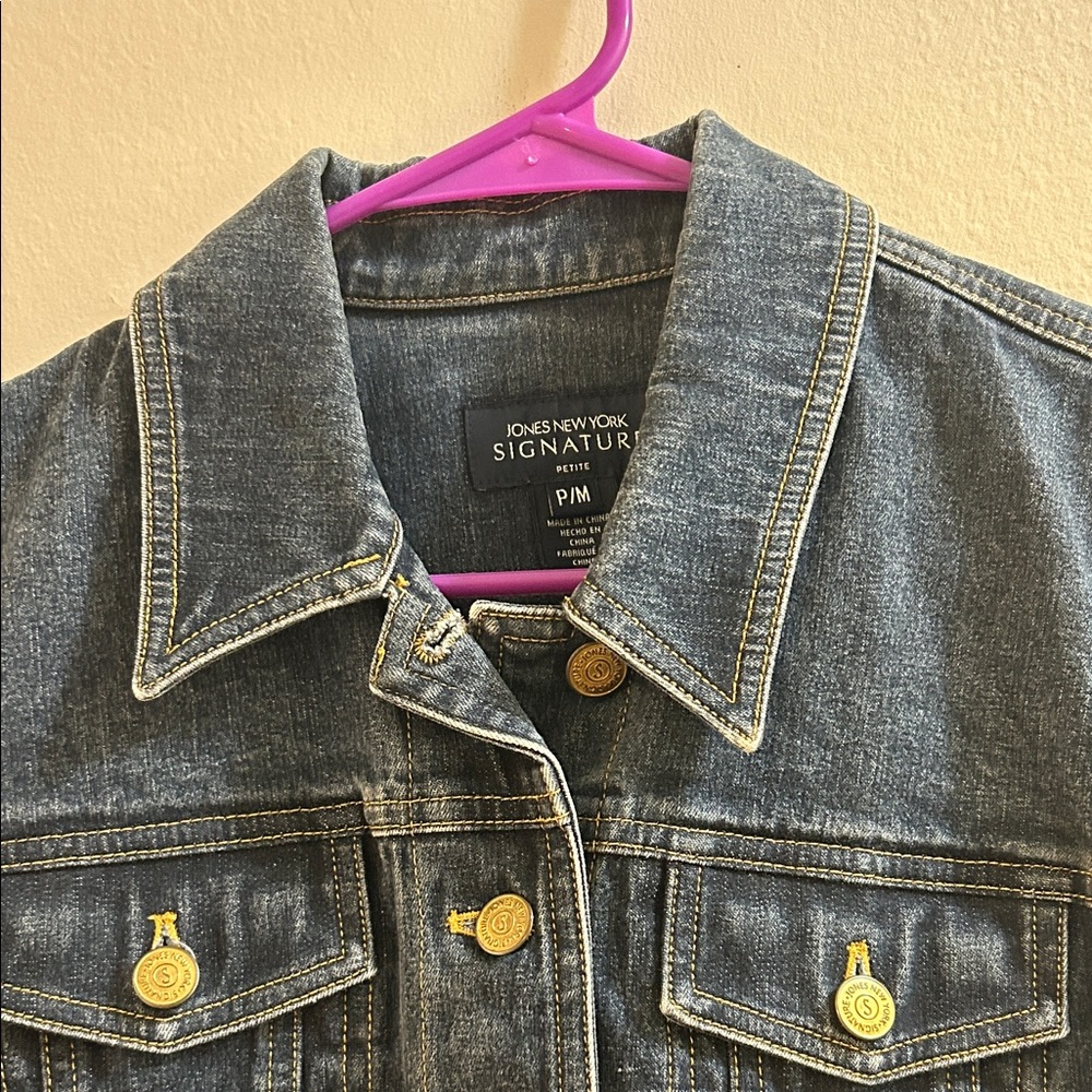 Jones New York Dark Blue Denim Jacket* - Picture 3 of 10